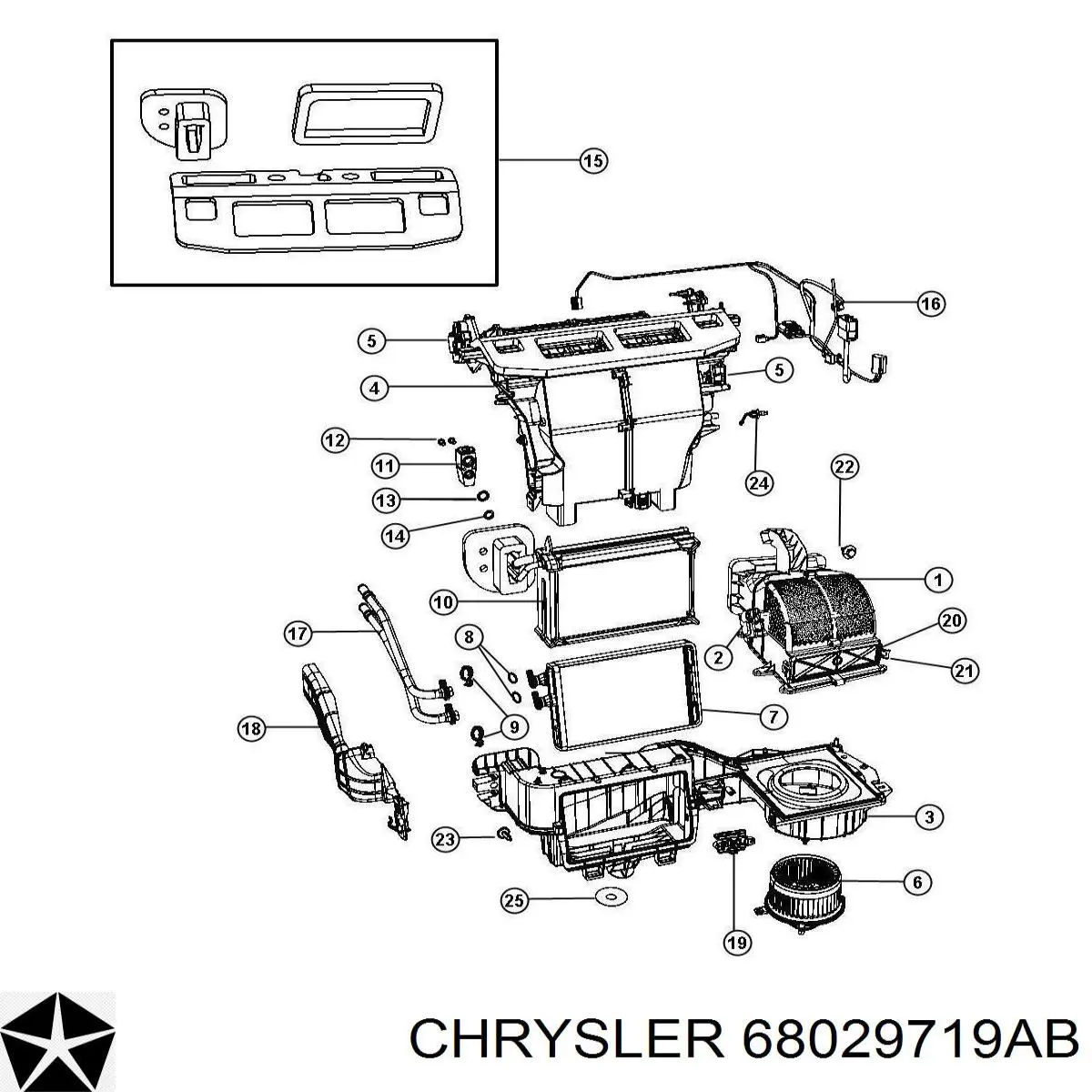 Вентилятора пічки K68029719AB Fiat/Alfa/Lancia
