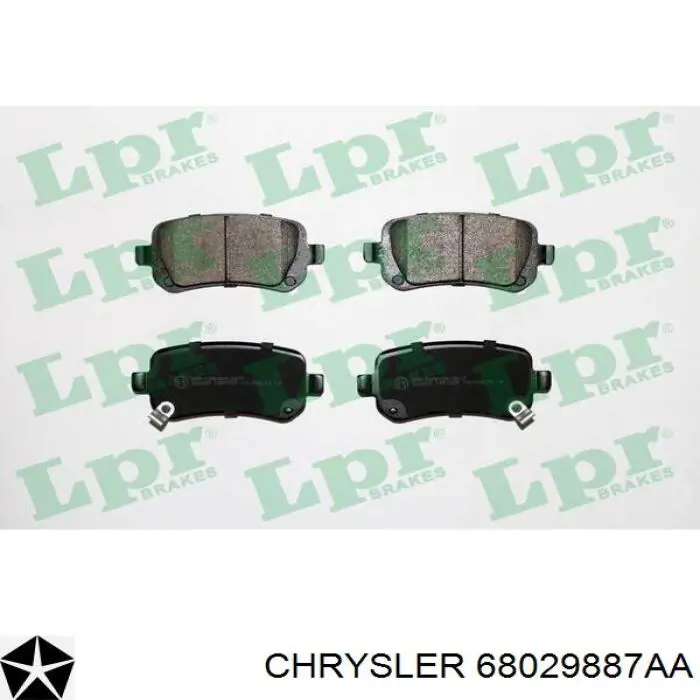 Купити 68029887AA Chrysler Задні колодки