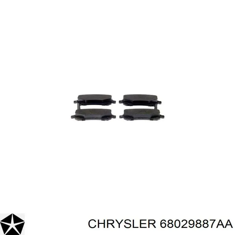 68029887AA Chrysler Колодки гальмівні задні, дискові