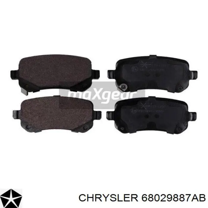 Купити 68029887AB Chrysler Задні колодки