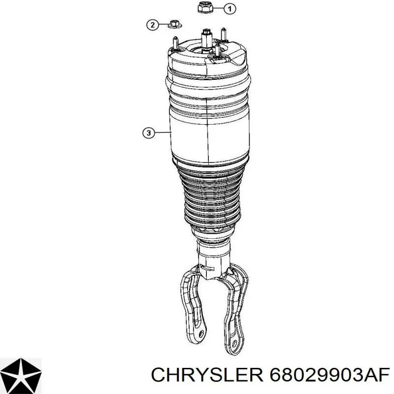 Амортизатор передньої підвіски, лівий Chrysler 68029903AC ціна, від 396.81 USD