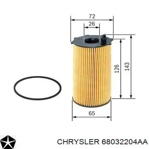 68032204AA Chrysler Фільтр масла