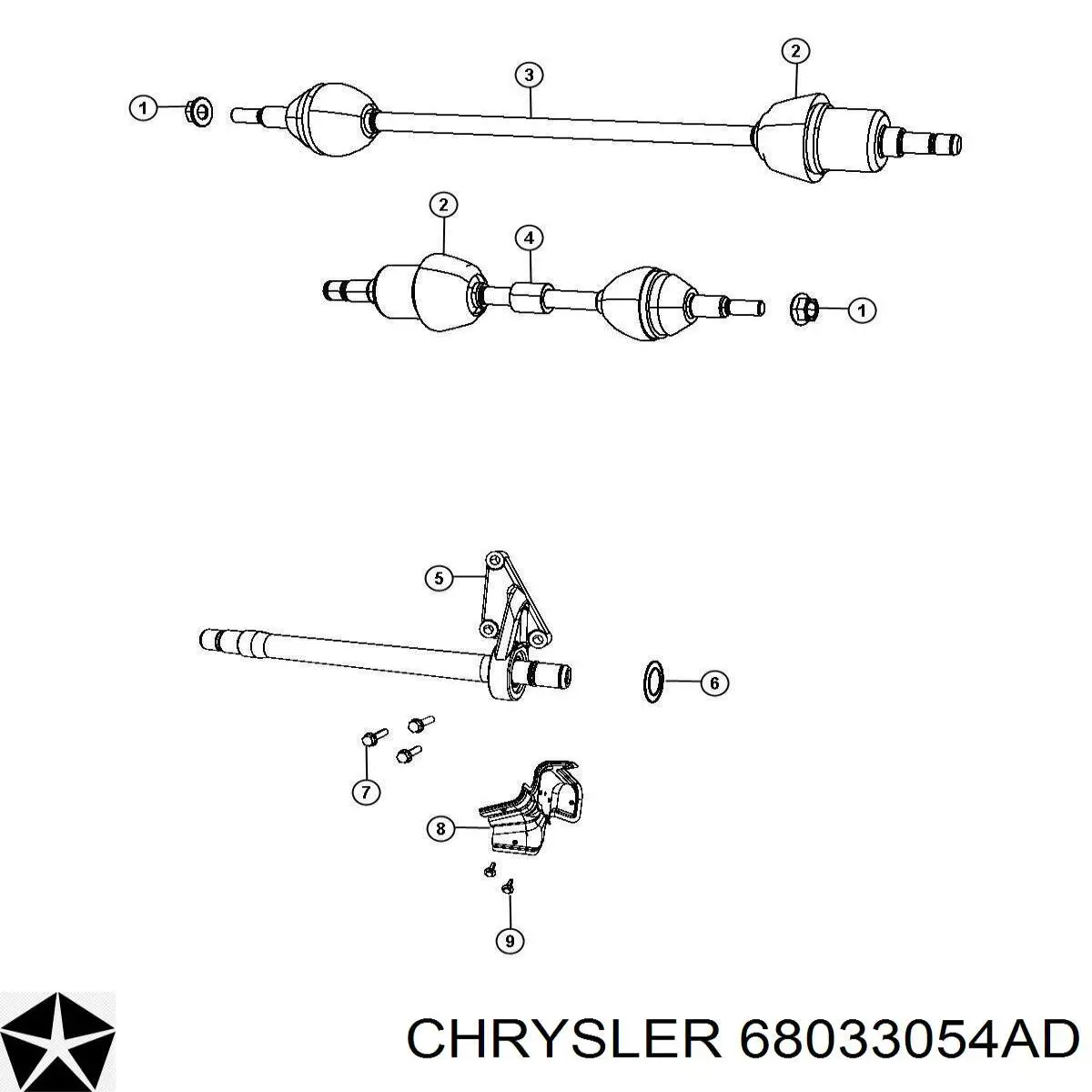 68033054AD Chrysler Промвал