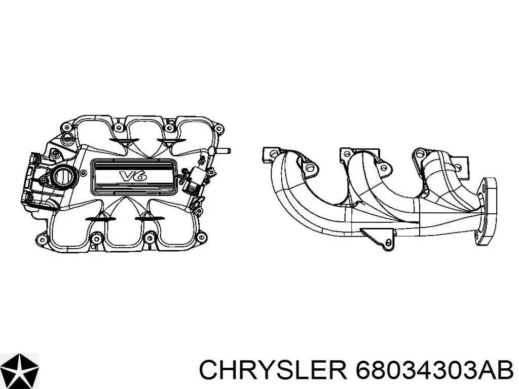 Бак масляний Chrysler 68034303AB ціна, від 40.93 USD