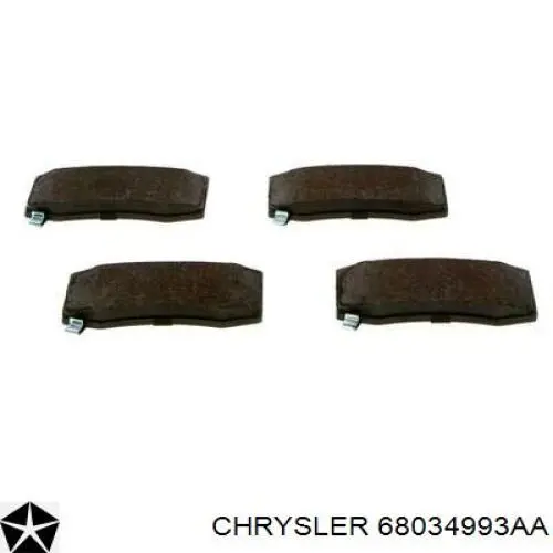 Купити 68034993AA Chrysler Задні колодки