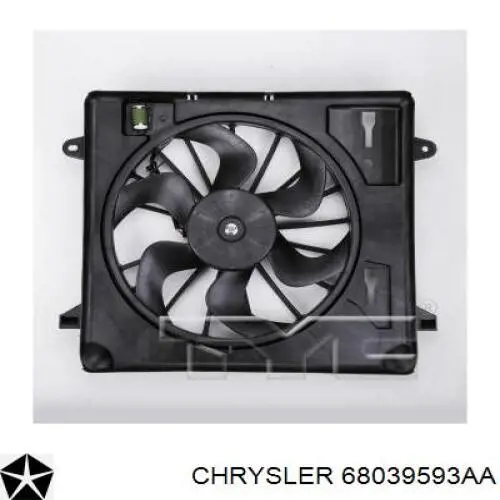 Вентилятор охолодження радіатора 68039593AA Chrysler
