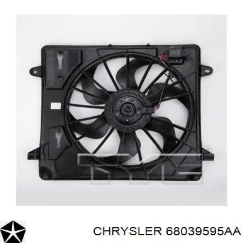 Купити 68039595AA Chrysler Вентилятор/крильчатка радіатора охолодження