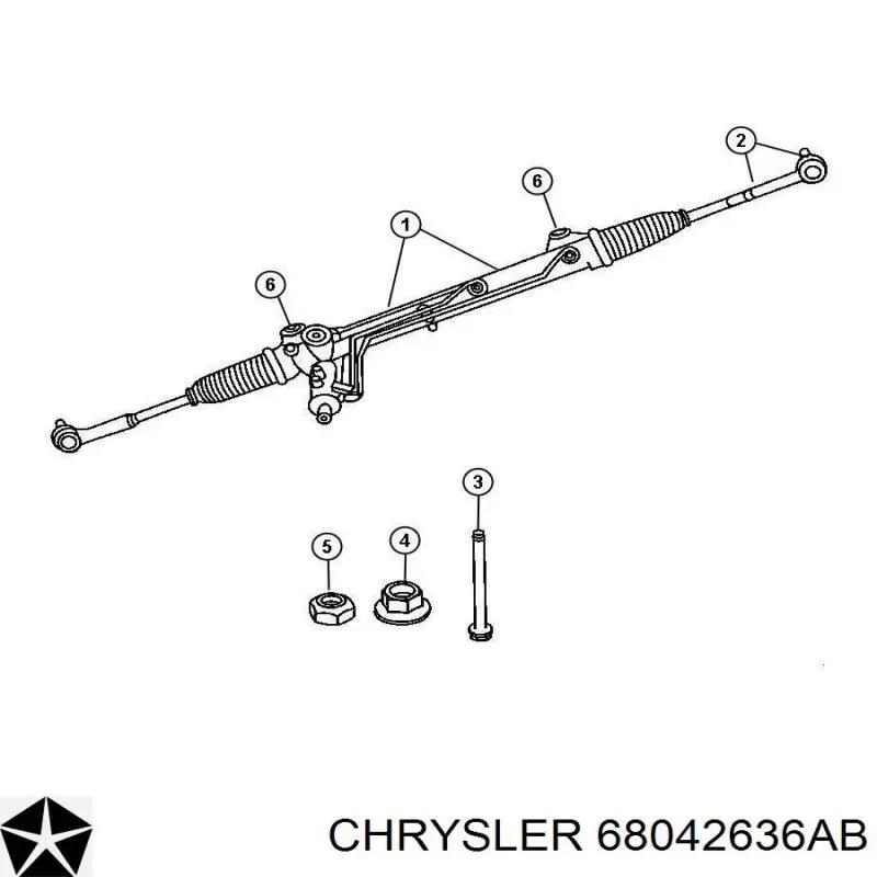 Купити RX000400AA Chrysler Рульова рейка