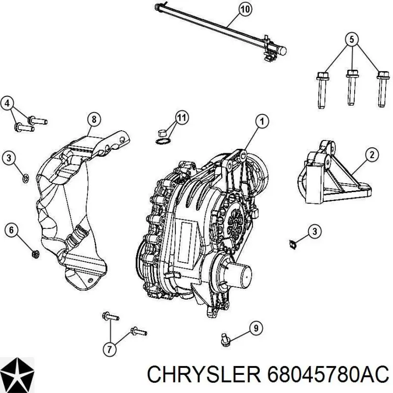 Chrysler 68045780AC ціна, від 760.12 USD