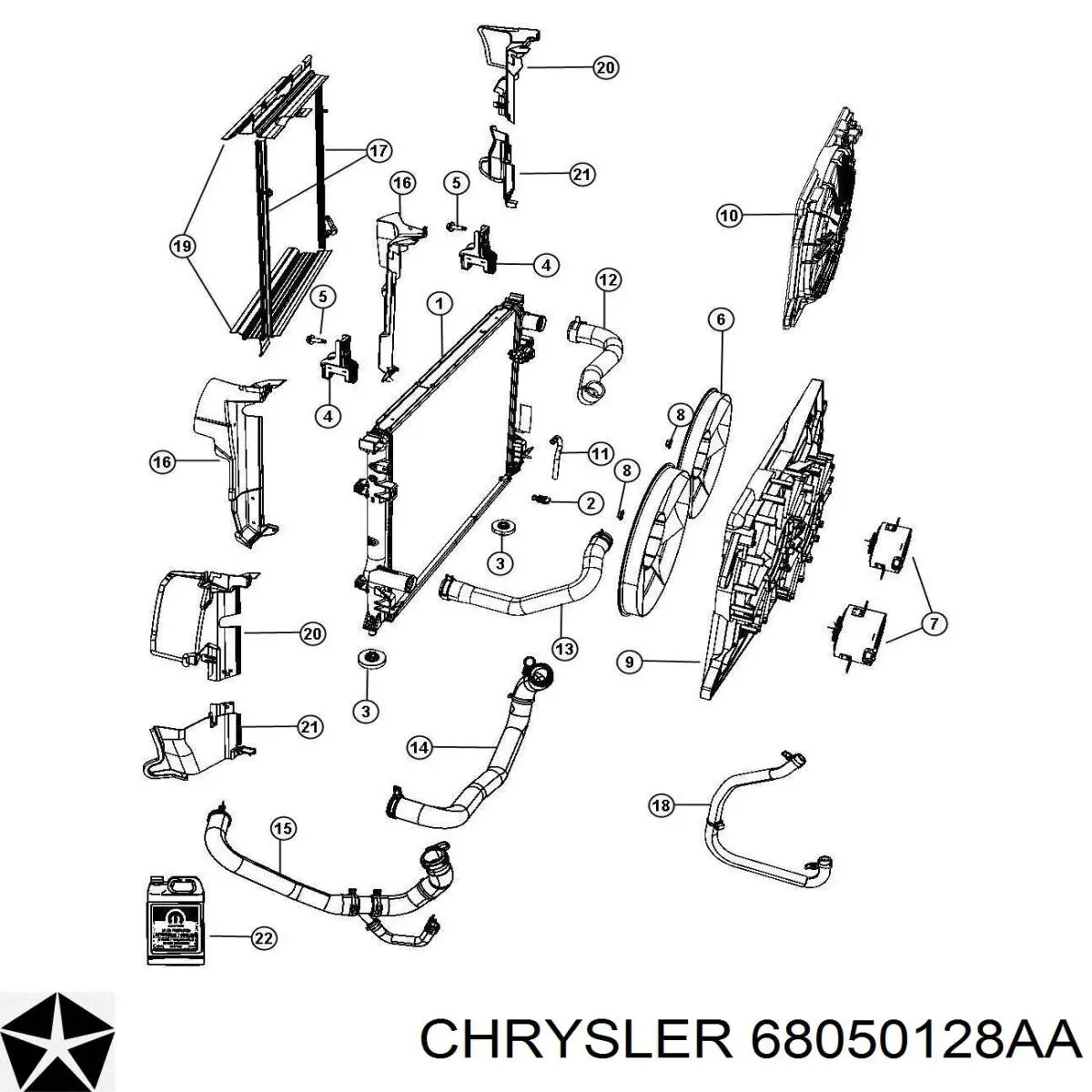  Chrysler 68050128AA ціна, від 61.22 USD