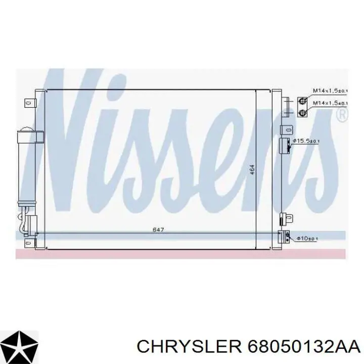 Купити 68050132AA Chrysler Радіатор системи охолодження кондиціонера