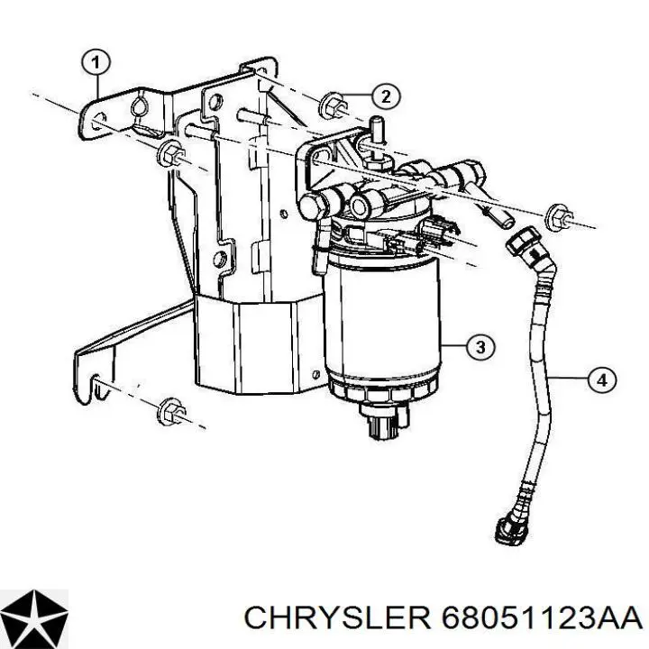 68051123AA Chrysler фільтр паливний