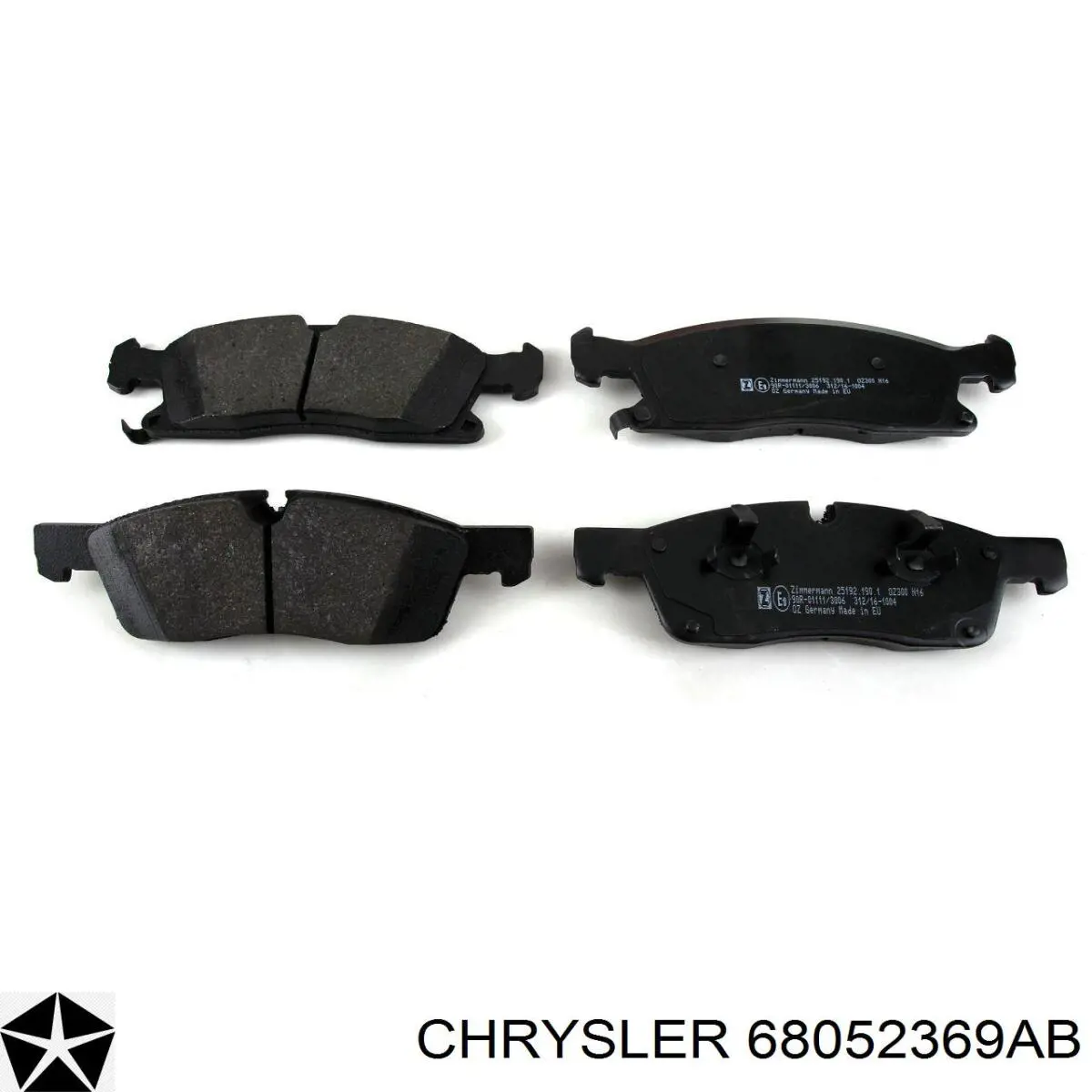 Купити 68052369AB Chrysler Колодки гальмівні передні, дискові