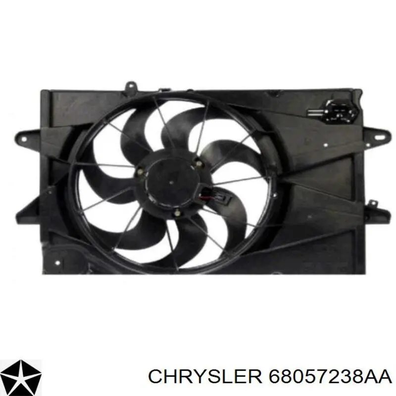 Купити 68102116AA Fiat/Alfa/Lancia Електровентилятор охолодження в зборі (двигун + крильчатка)