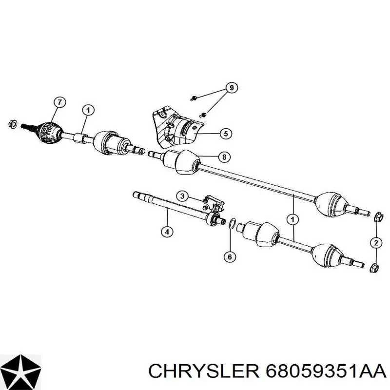  Chrysler 68059351AA ціна, від 19.44 USD