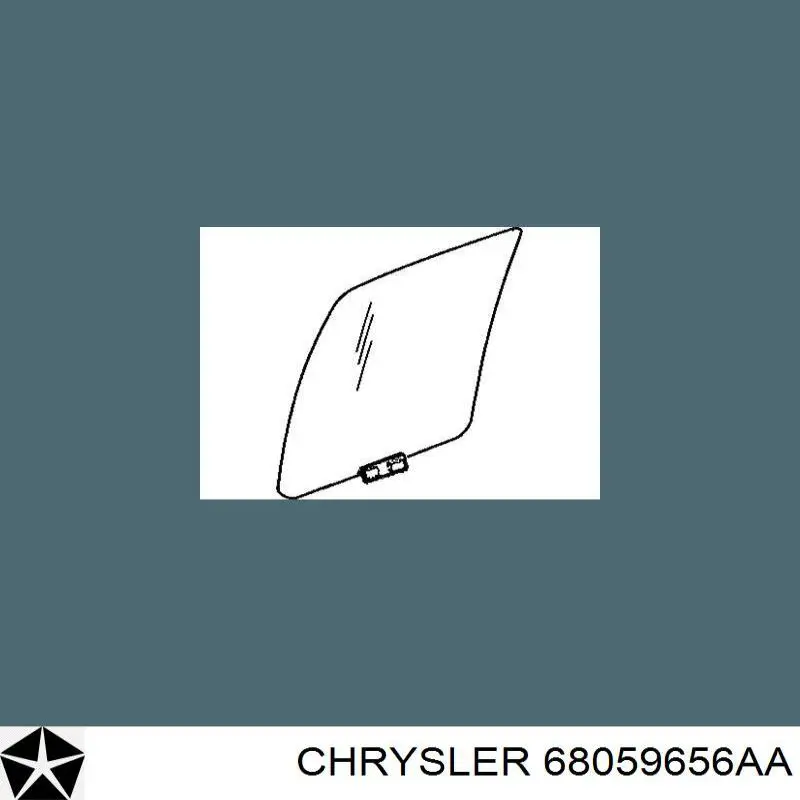 Купити 55360376AG Chrysler Скло задніх дверей, правих
