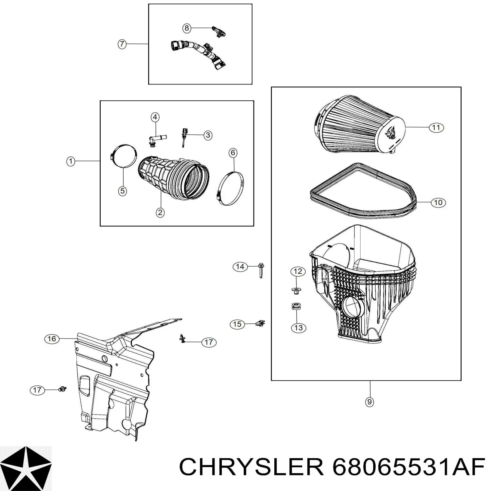  Chrysler 68065531AF ціна, від 95.02 USD