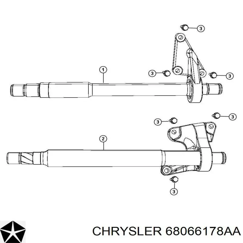 Підвісний підшипник карданного валу Chrysler 68066178AA ціна, від 5.04 USD