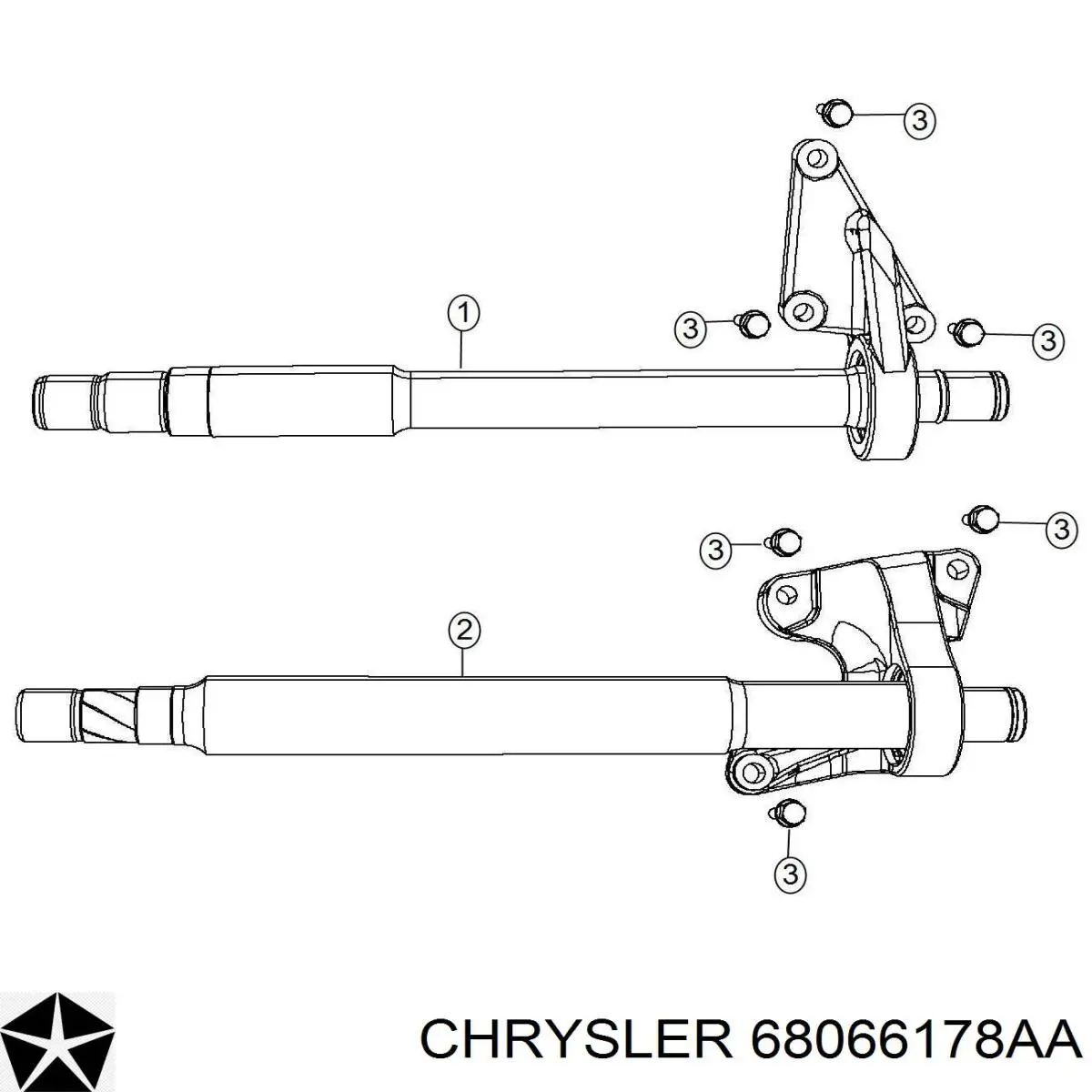 Купити 68066178AA Chrysler Підвісний підшипник карданного валу