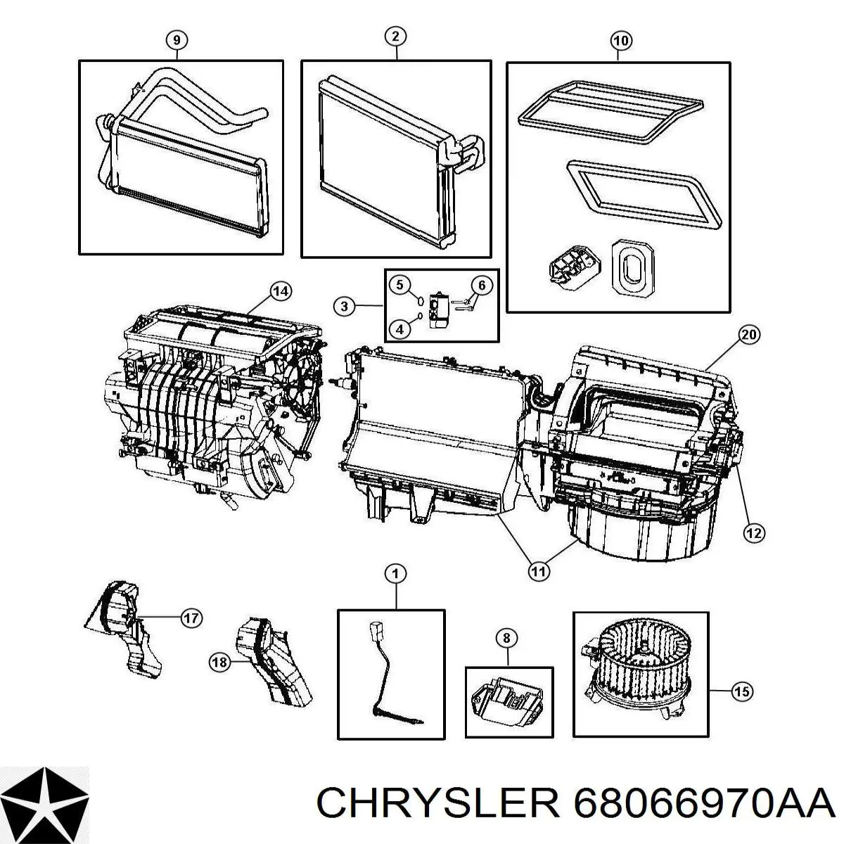 68066970AA Chrysler Клапан розширювальний