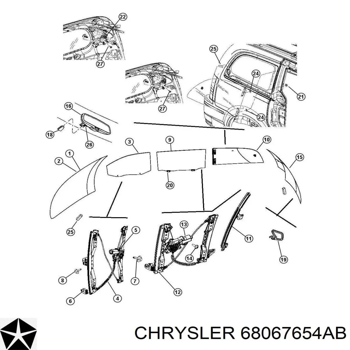 5020645AI Chrysler скло лобове