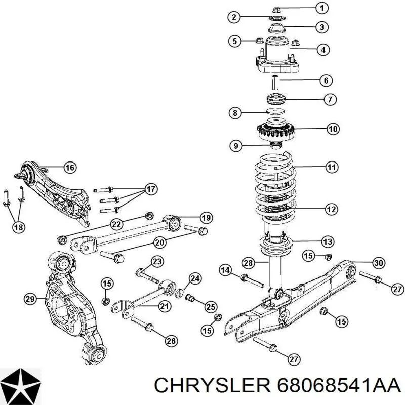 68068541AA Chrysler Буфер заднього амортизатора