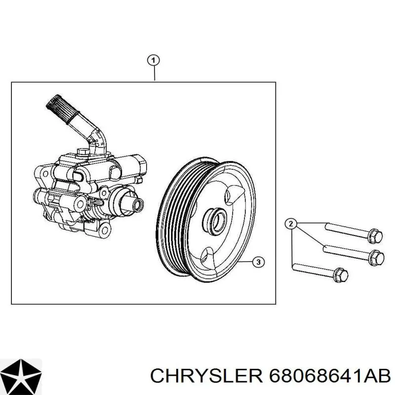 68068641AB Chrysler насос гідропідсилювача керма (гпк)
