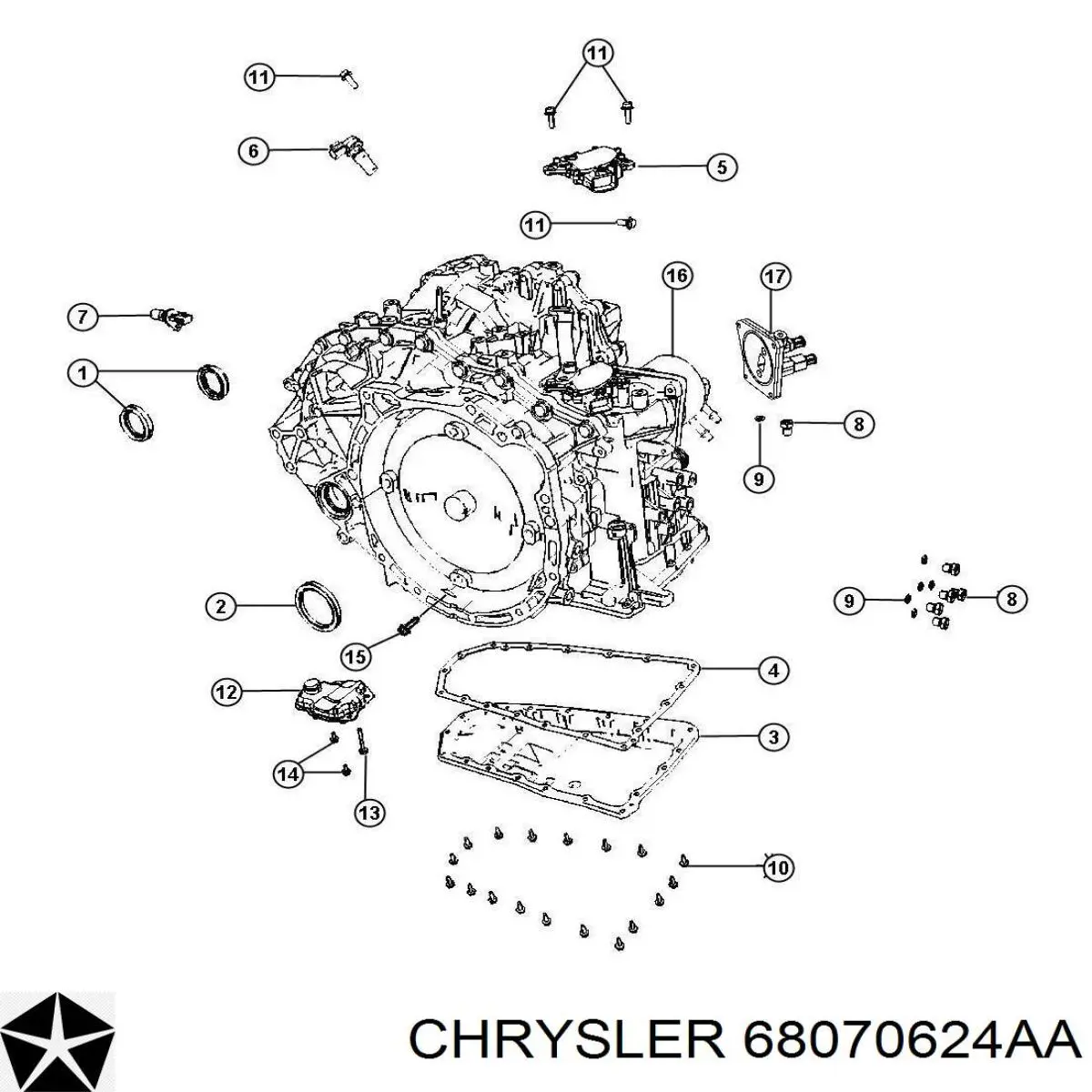  Chrysler 68070624AA ціна, від 142.46 USD