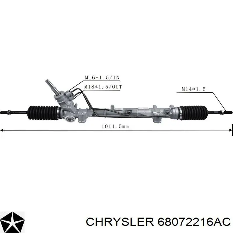 04766250AK Chrysler Рейковий рульовий механізм
