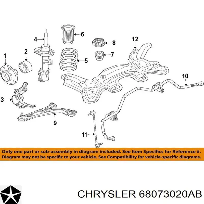  Chrysler 68073020AC ціна, від 5.62 USD