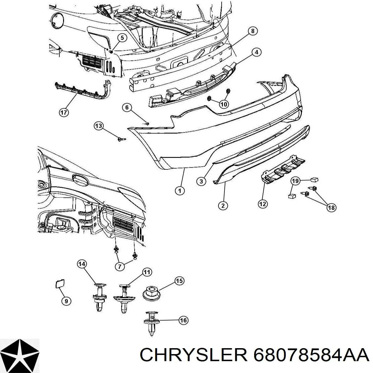  Chrysler 68078584AA ціна, від 1.16 USD