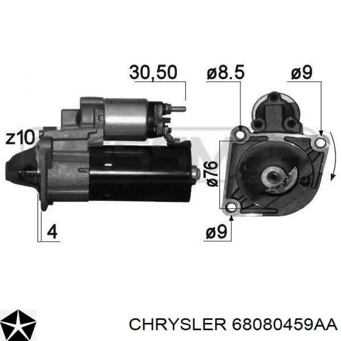 RL080459AA Chrysler стартер