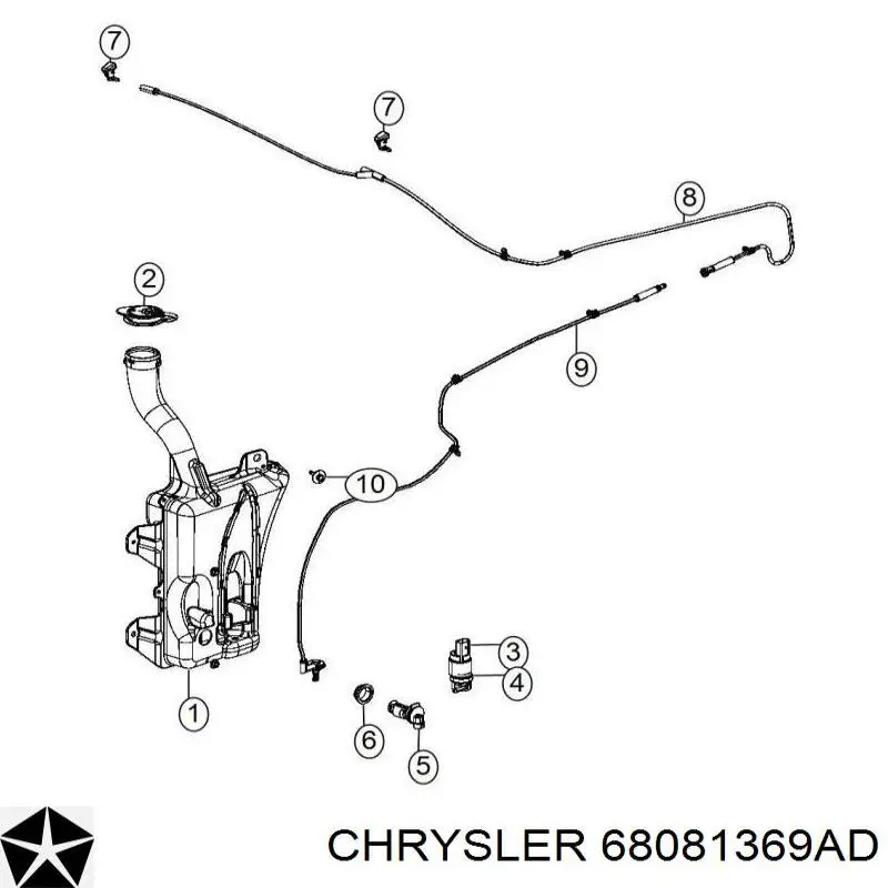 68081369AD Chrysler Бачок склоомивача