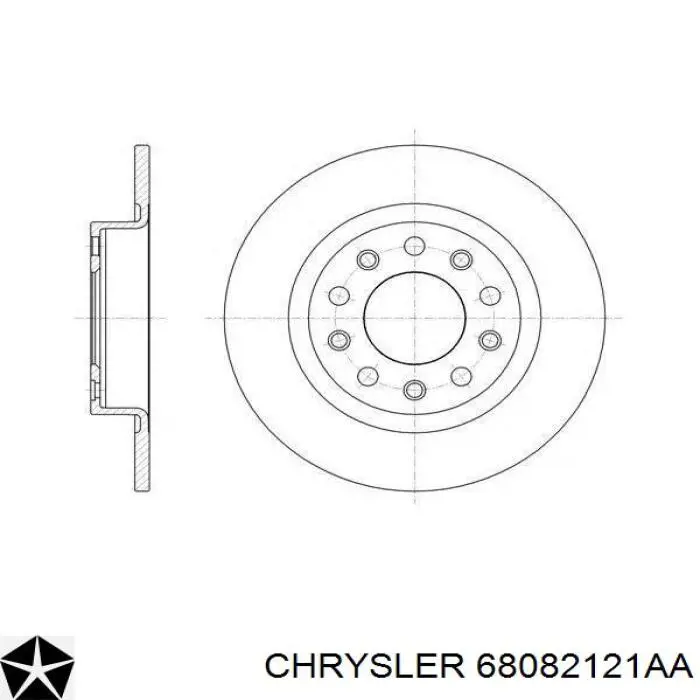 Купити 68082121AA Chrysler Диск заднього гальма