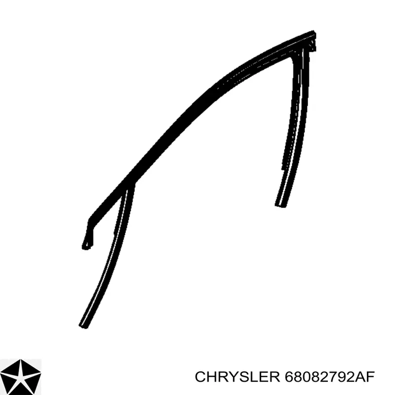 68082792AF Chrysler Направляюча скла рамки двері, передньої правої