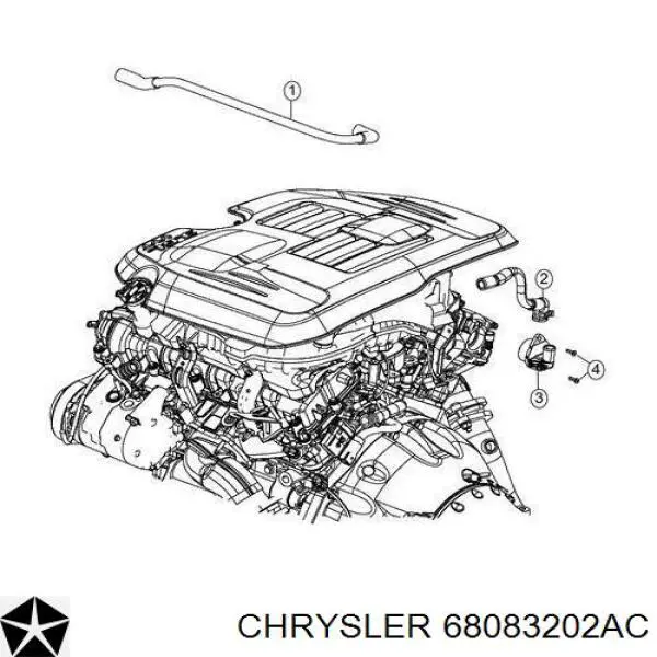 Купити 68083202AB Chrysler Клапан PCV вентиляції картера