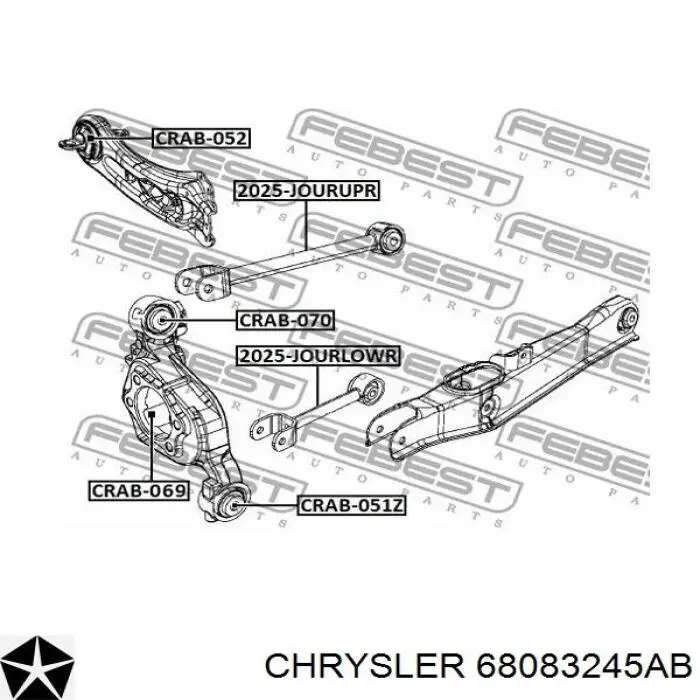 Кулак поворотний лівий Chrysler 68083245AB ціна, від 25.34 USD