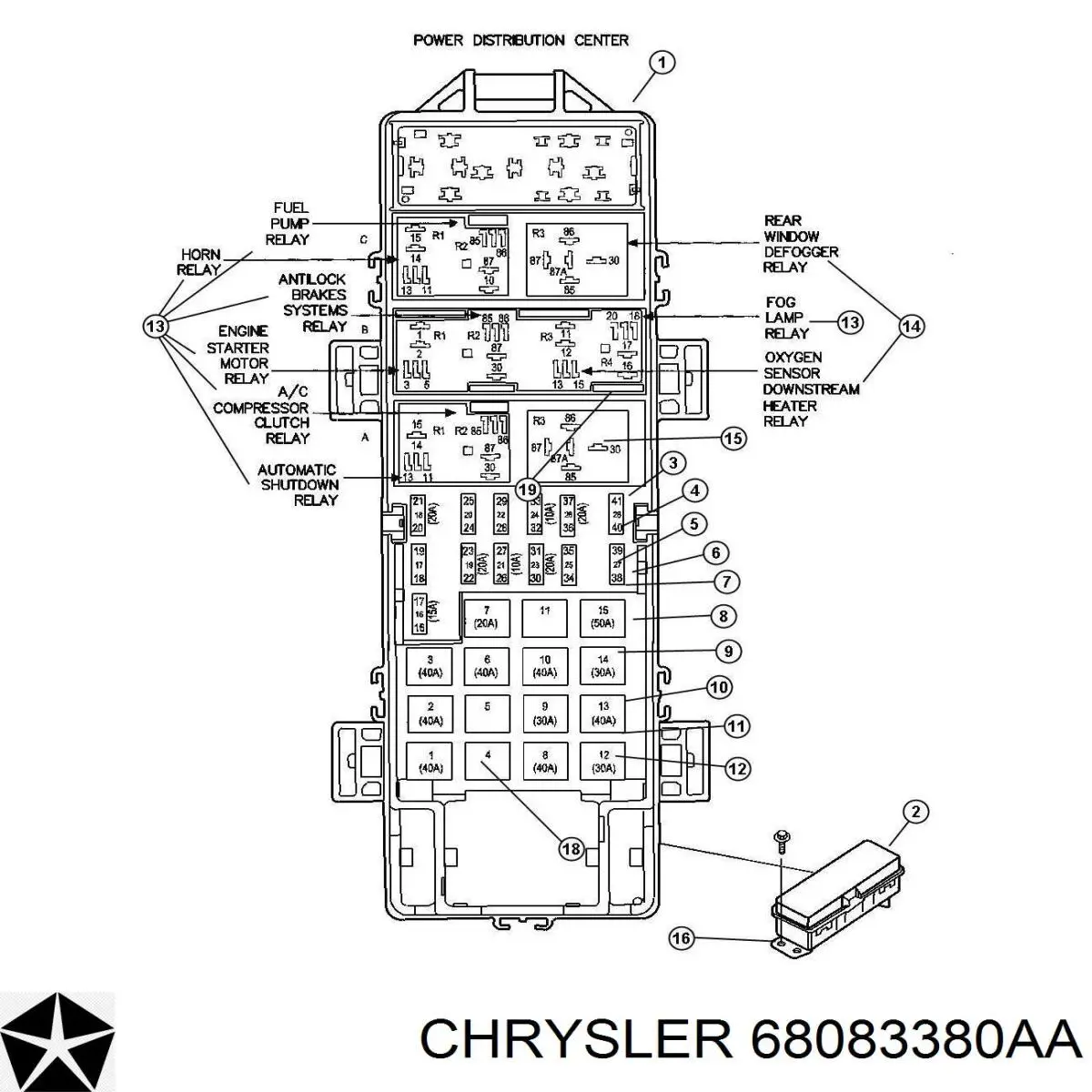 Реле поворотів 68083380AA Chrysler