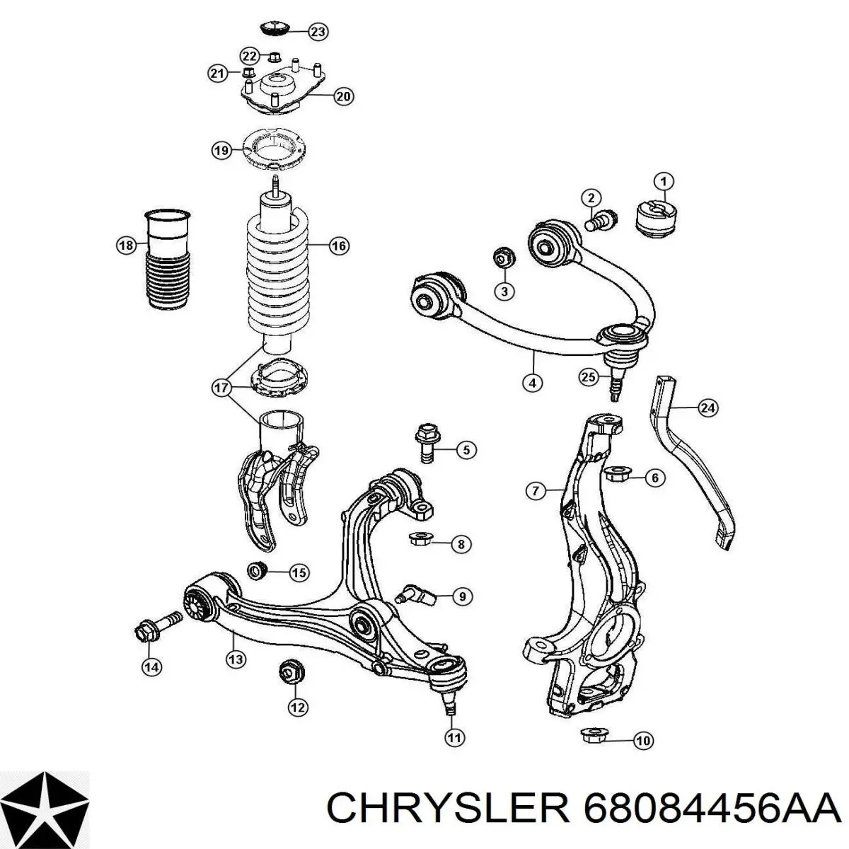 Амортизатор передній 68084456AA Chrysler