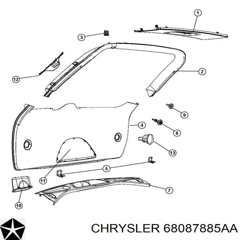  Chrysler 68087885AA ціна, від 1.25 USD