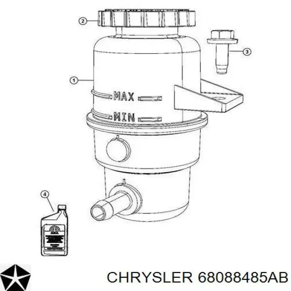 Рідина гідропідсилювача керма 68088485AB Chrysler