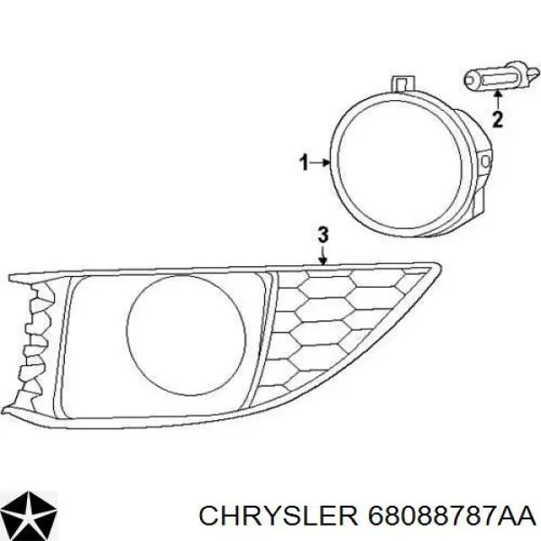 68088787AA Chrysler Бампер задній, нижня частина