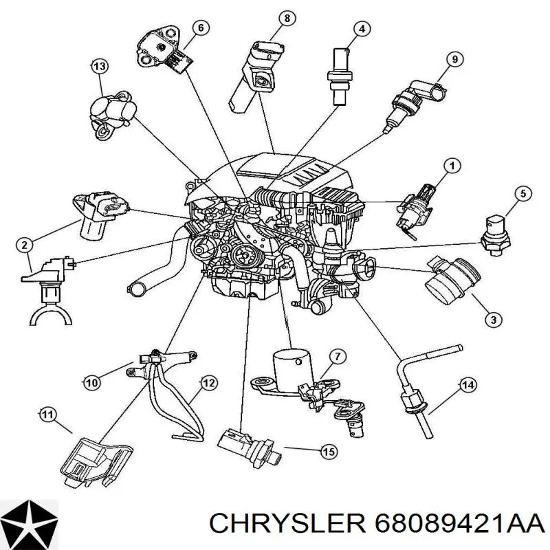 68089421AA Chrysler датчик тиску egr