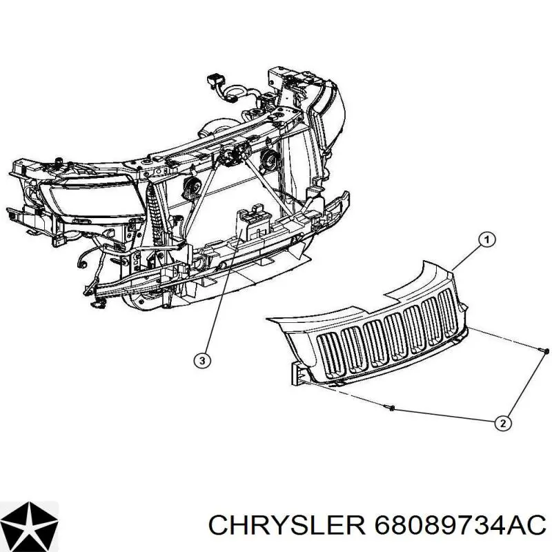 Облицювання радіатора Fiat/Alfa/Lancia K68089734AC ціна, від 373.26 USD