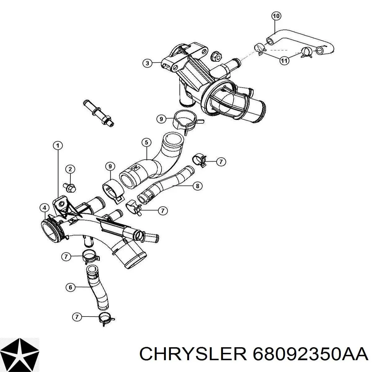 68092350AA Chrysler Авто термостат