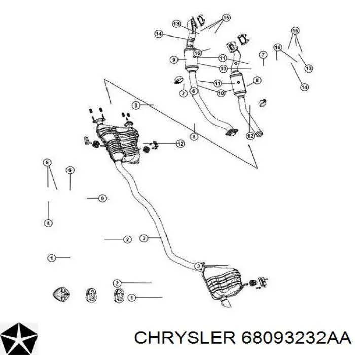 5184214AD Chrysler прокладка випускного колектора