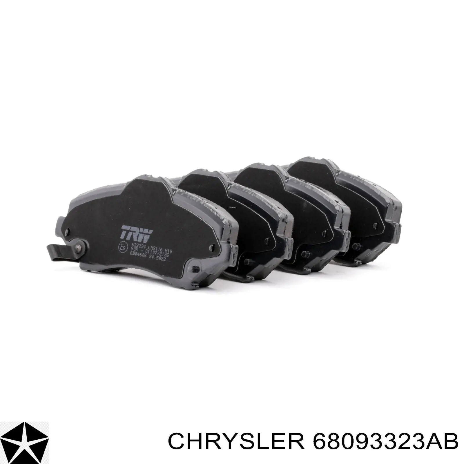 Передні тормозні колодки 68093323AB Chrysler