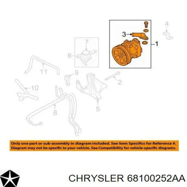 Купити 68100252AA Chrysler Бачок насоса ГПР
