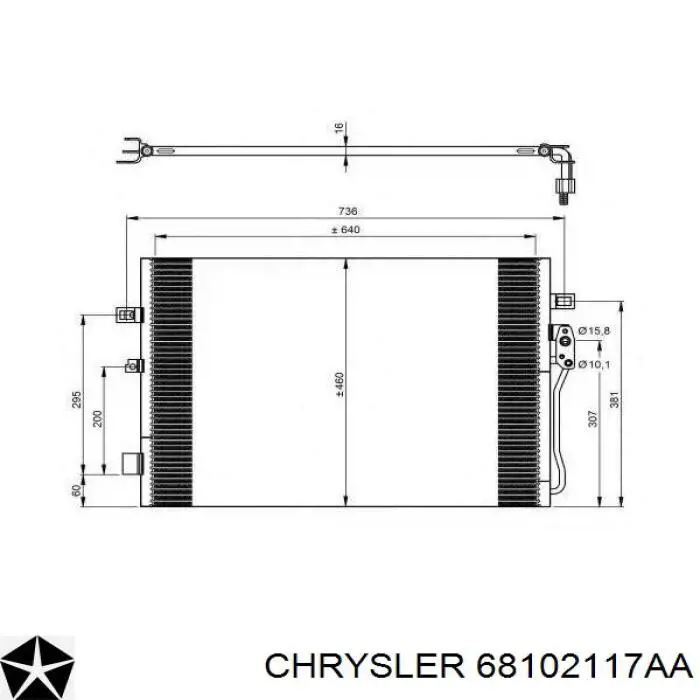 68102117AA Chrysler Конденсатор