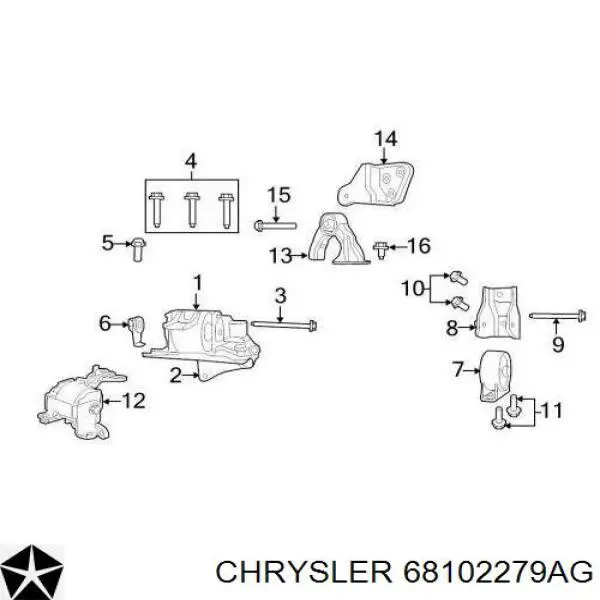  Chrysler 68102279AG ціна, від 101.35 USD